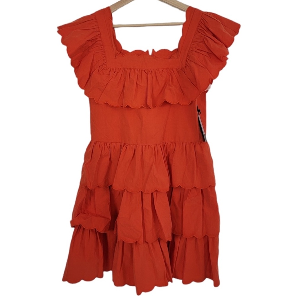 Hunter Bell Ramsey Dress Mini Ruffle Tiered tags removed and worn once. Size 10
